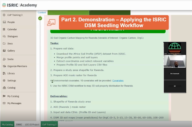 Schedule for applying the DAM Seedling workflow