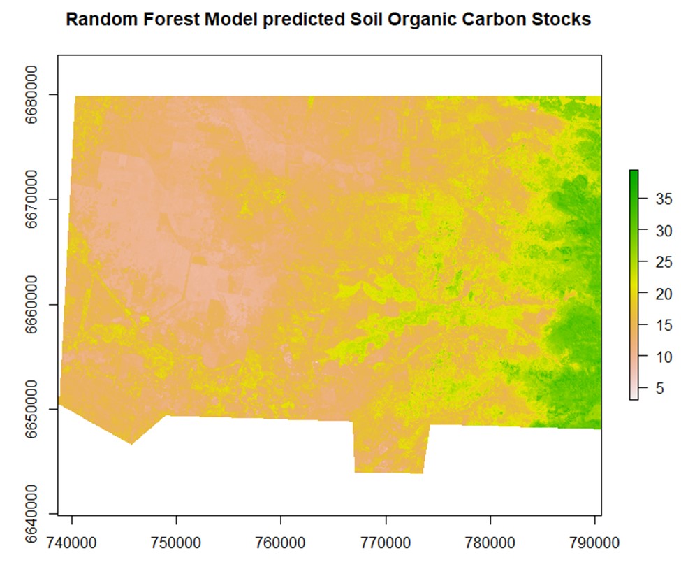 A typical map produced by a random forest model